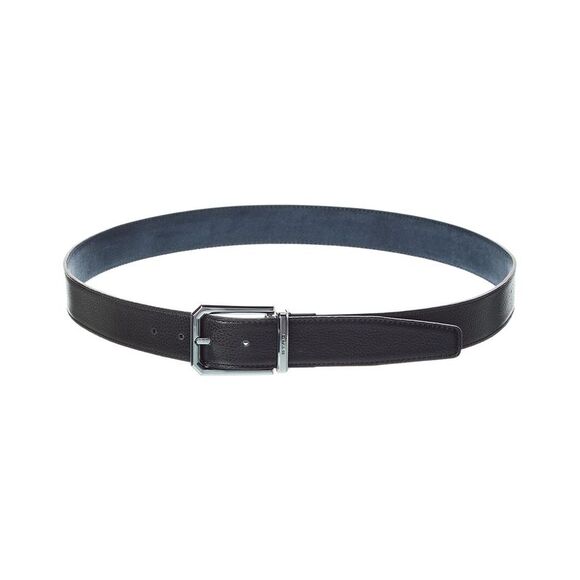 Etro Reversible Leather & Suede Belt, Blue